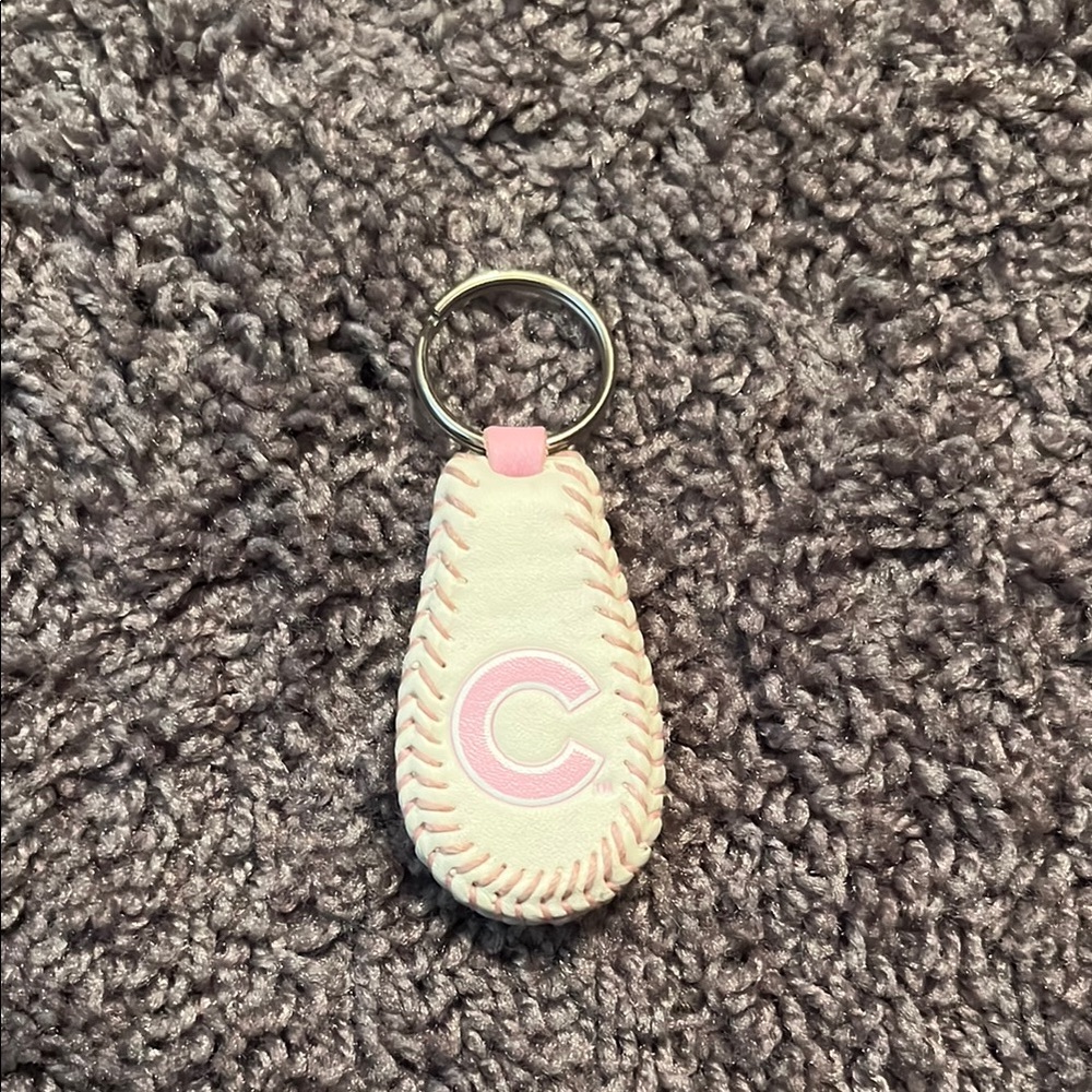 The Chicago Cubs Pink Keychain